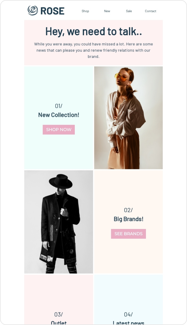 Retention & Reactivation Email Template for Fashion industry