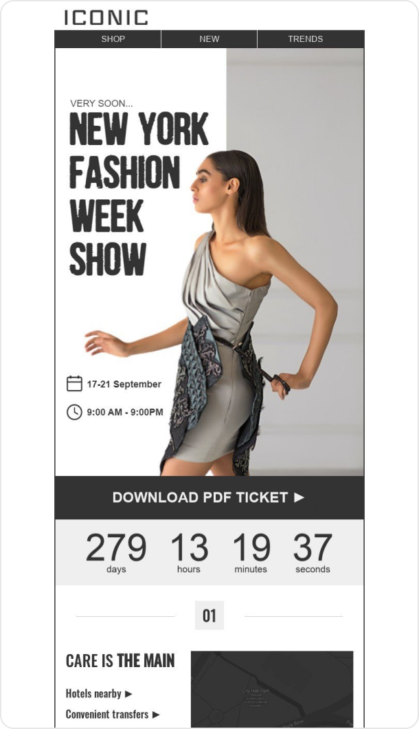 Fashion week Email Template for Fashion industry