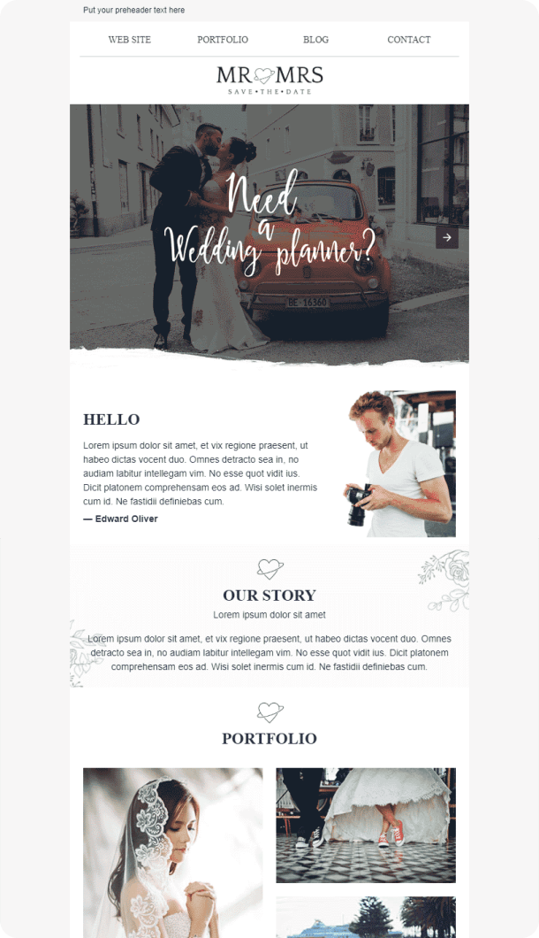 Promo Email Template for Photography industry